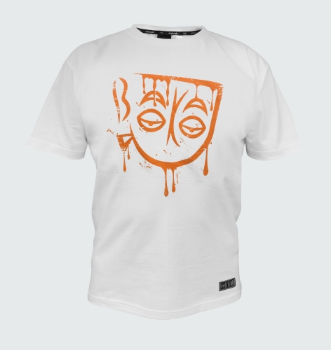 koszulka biała  pomarańczowa mordka bakajoko .jpg